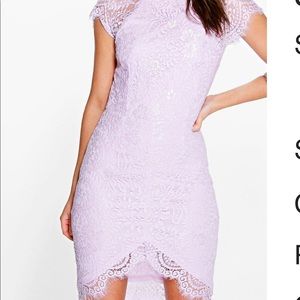 Boohoo BRAND NEW with tags lace lavender dress